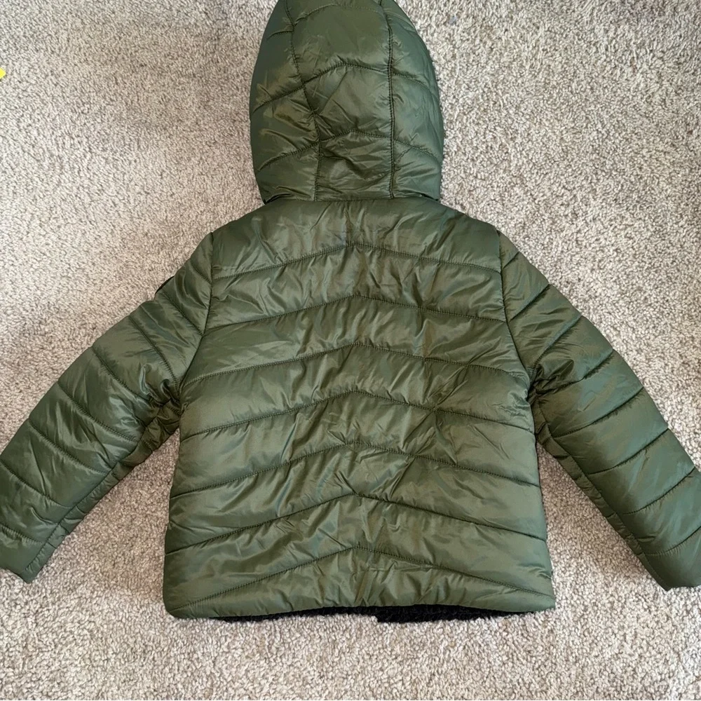 Michael Kors Hooded Puffer Jacket 4 in Army Green/Dark Loden